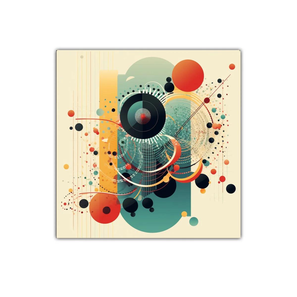 Composición abstracta con formas geométricas y tonos cálidos — imagen principal