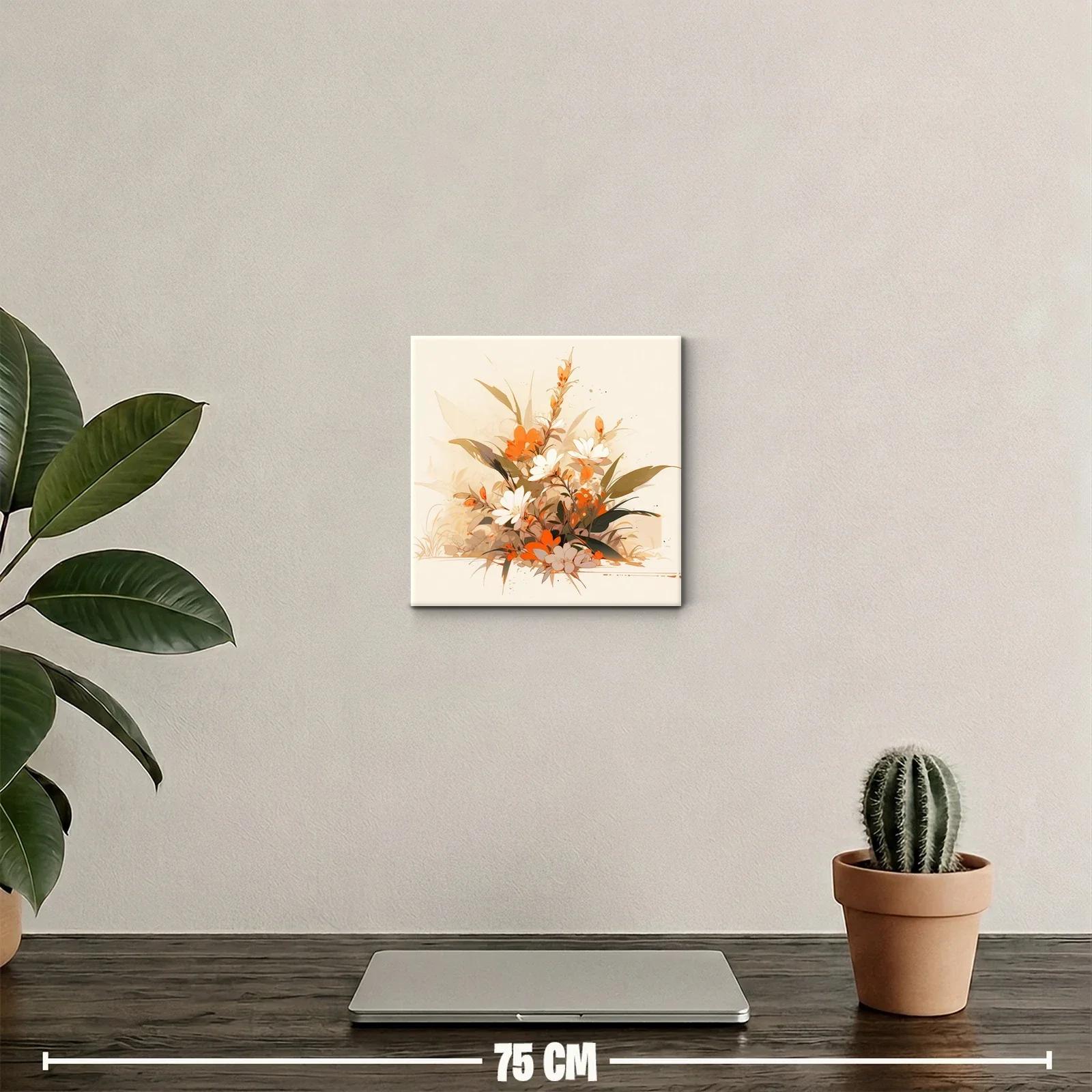 Composición floral cálida con tonos tierra y naranjas vibrantes — miniatura 2
