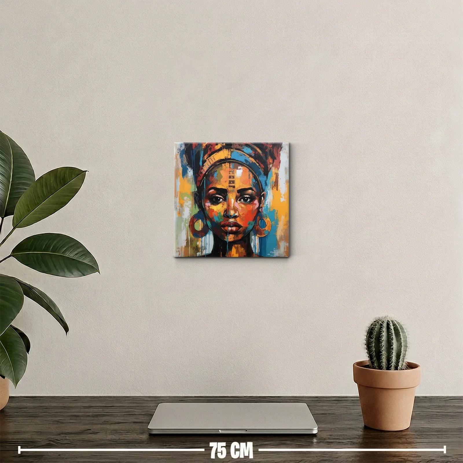 Retrato vibrante de mujer con estilo africano — miniatura 2