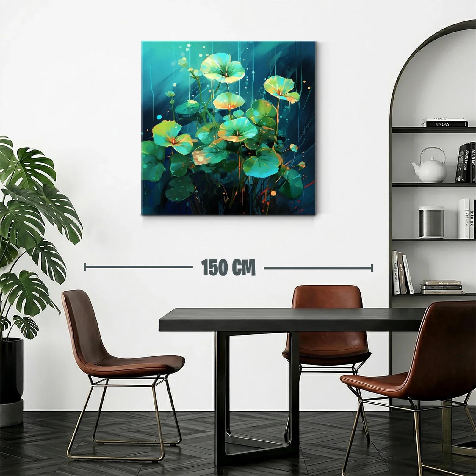 Elegancia natural con flores en tonos azul y verde — miniatura 2