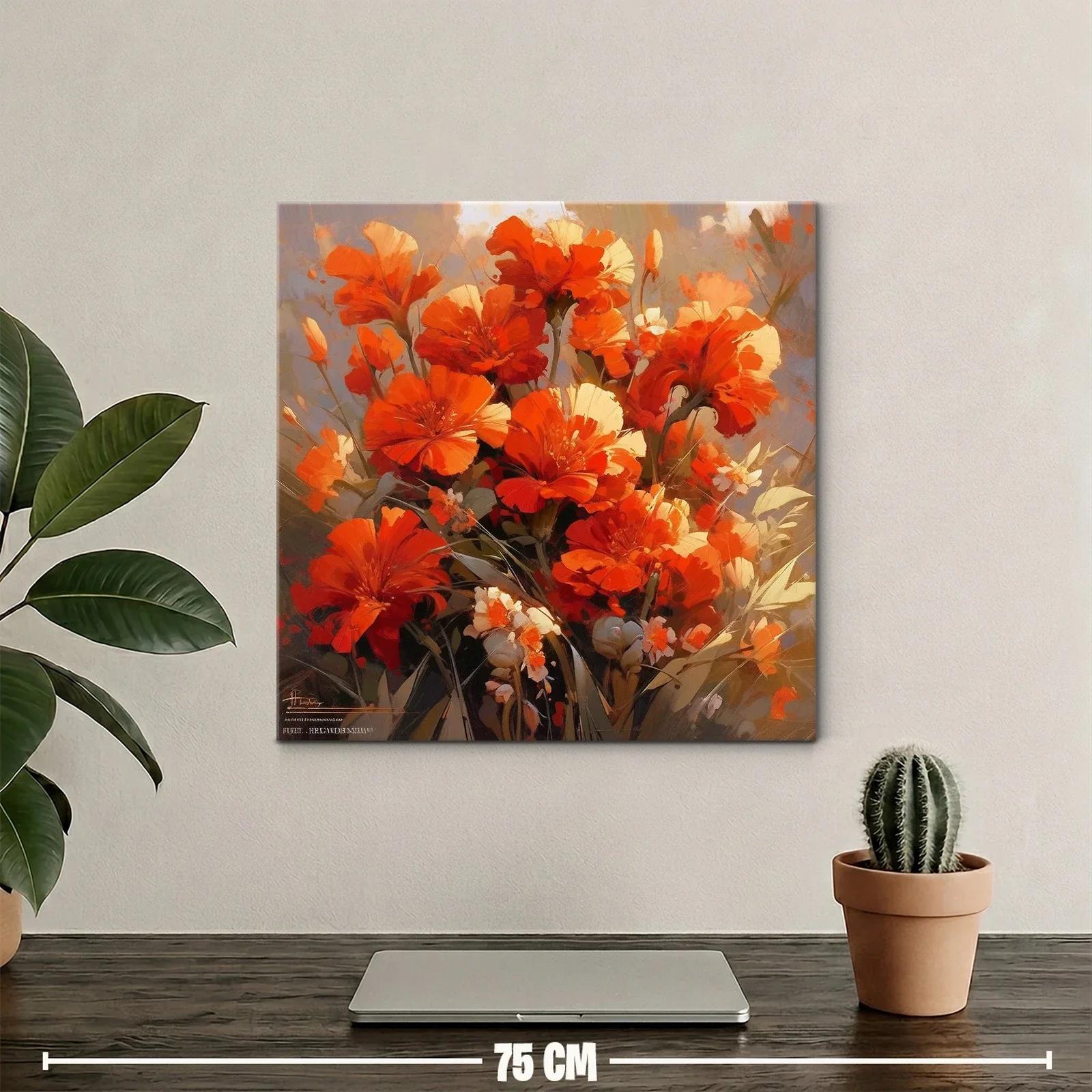 Flores vibrantes en tonos naranjas y cálidos — miniatura 2