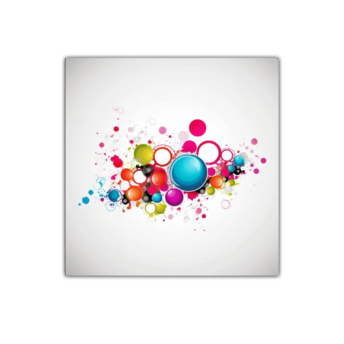 Composición vibrante de círculos coloridos y formas dinámicas — imagen principal