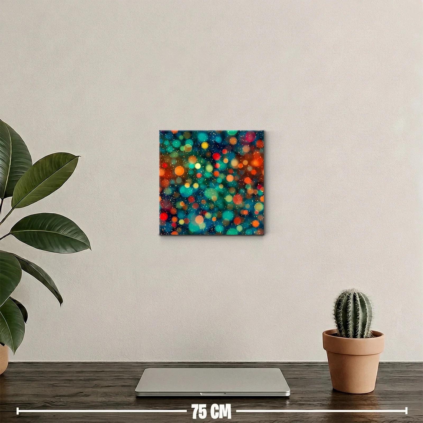 Cuadro abstracto con luces de colores brillantes y vibrantes — miniatura 2