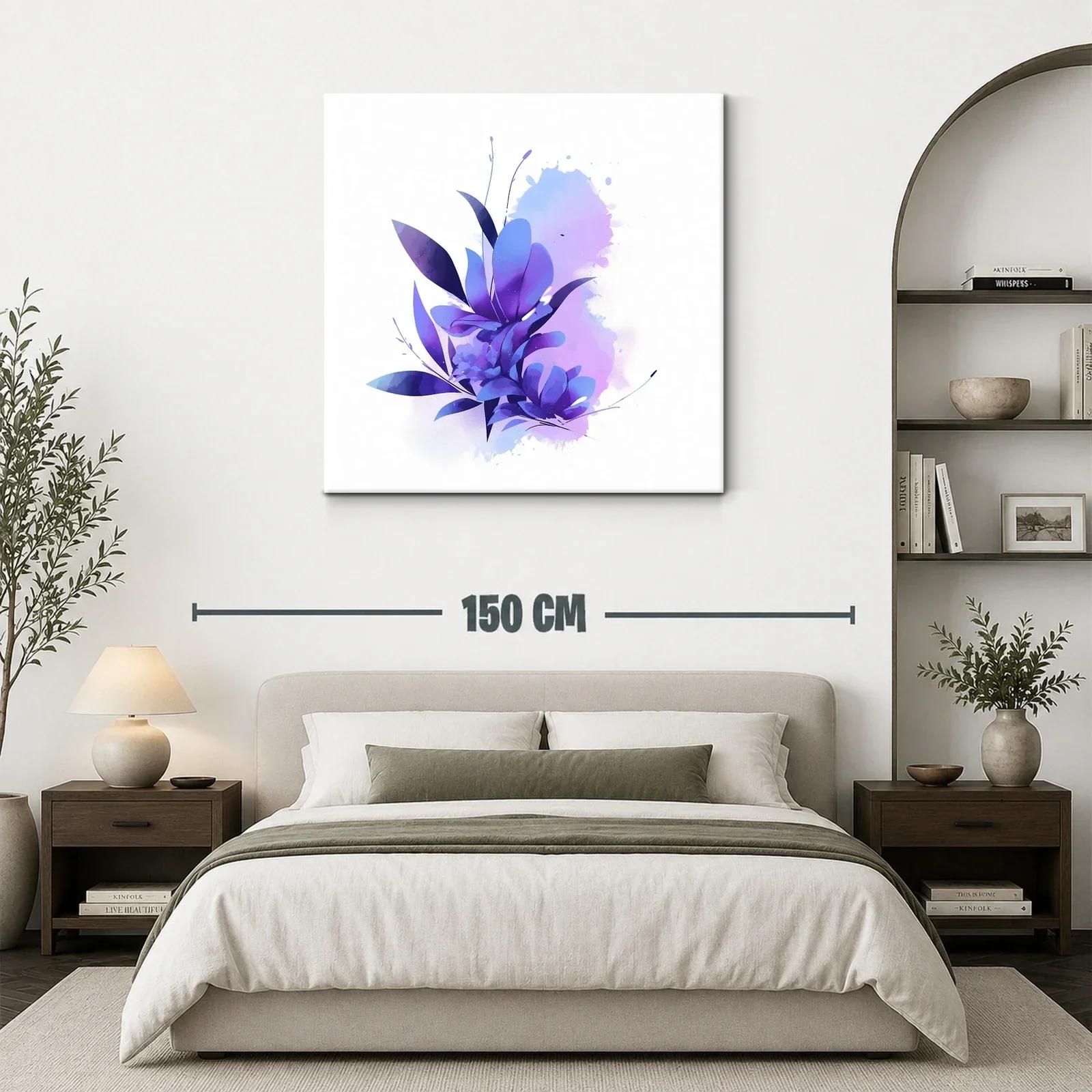 Composición floral en tonos violetas y azules suaves — miniatura 3