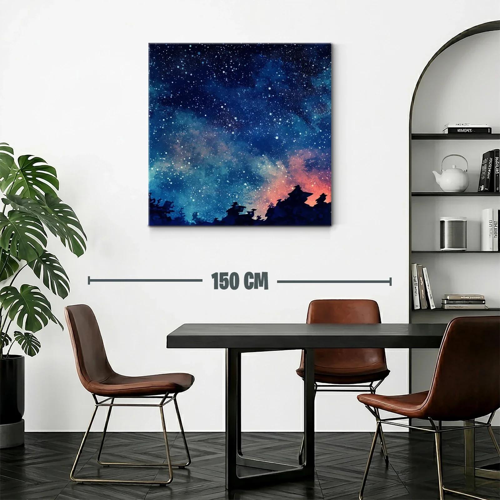 Cielo Estrellado con Siluetas de Montañas al Atardecer — miniatura 2