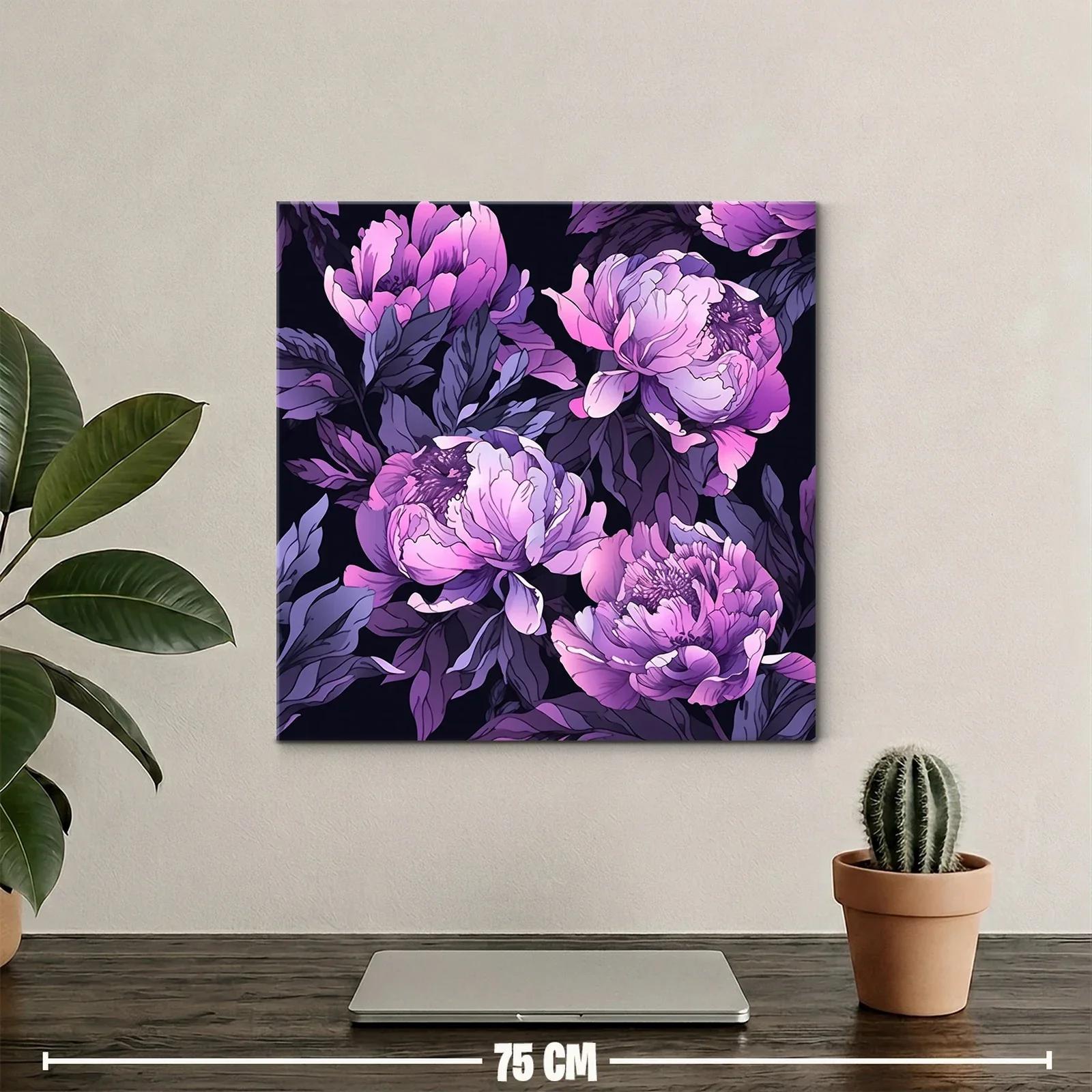 Flores violetas en un fondo oscuro elegante — miniatura 2
