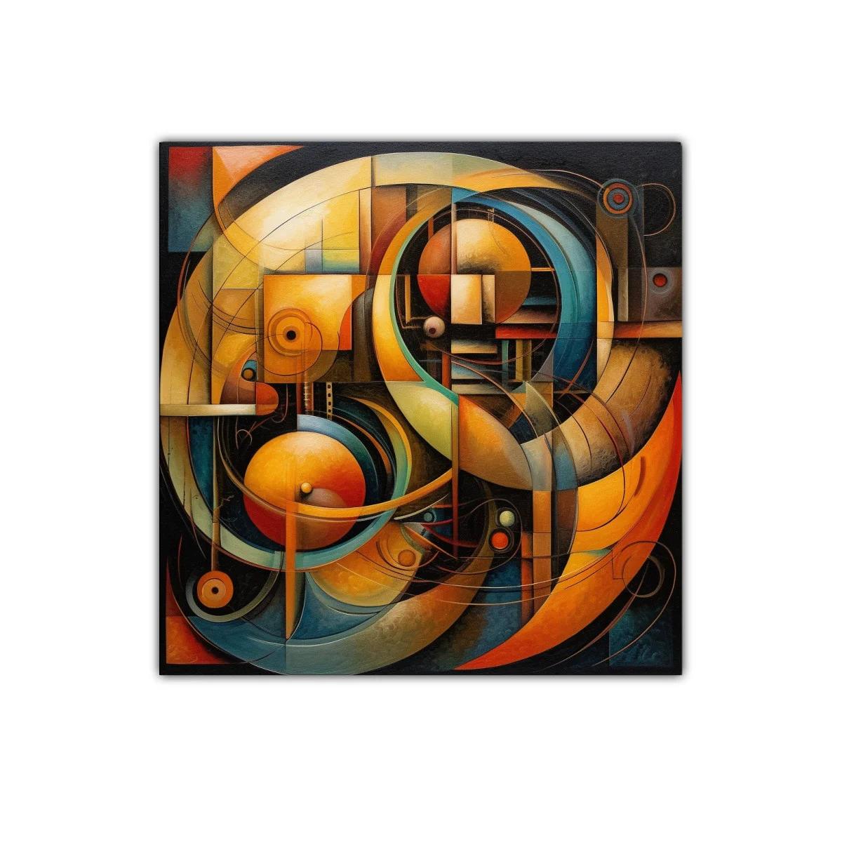 Composición abstracta en tonos cálidos y contrastes vibrantes — imagen principal