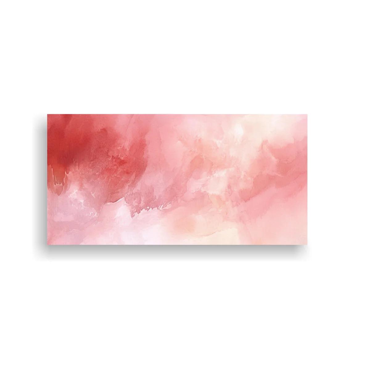 Cuadro manchas de acuarela rosadas