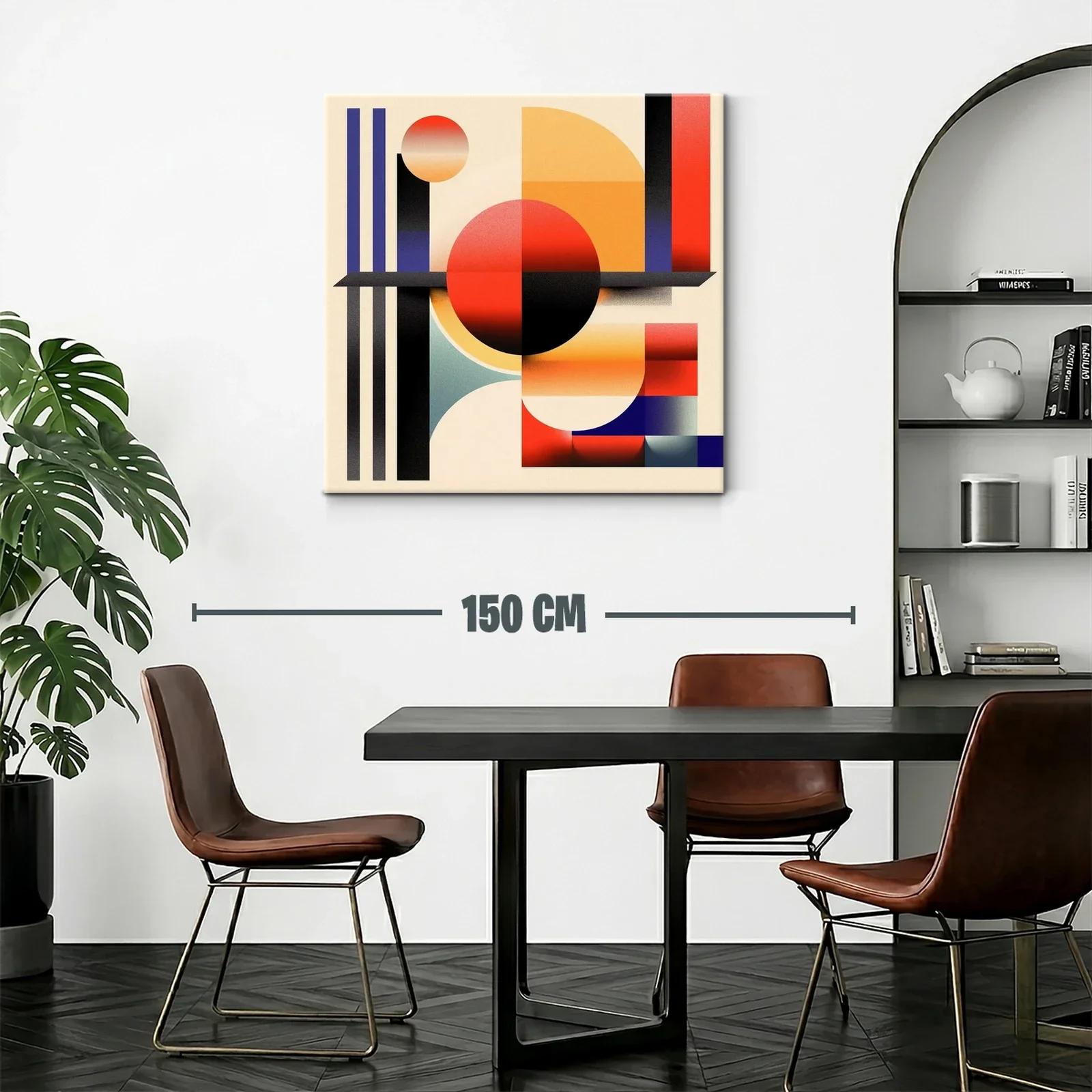 Composición geométrica con tonos cálidos y contrastes vibrantes — miniatura 2
