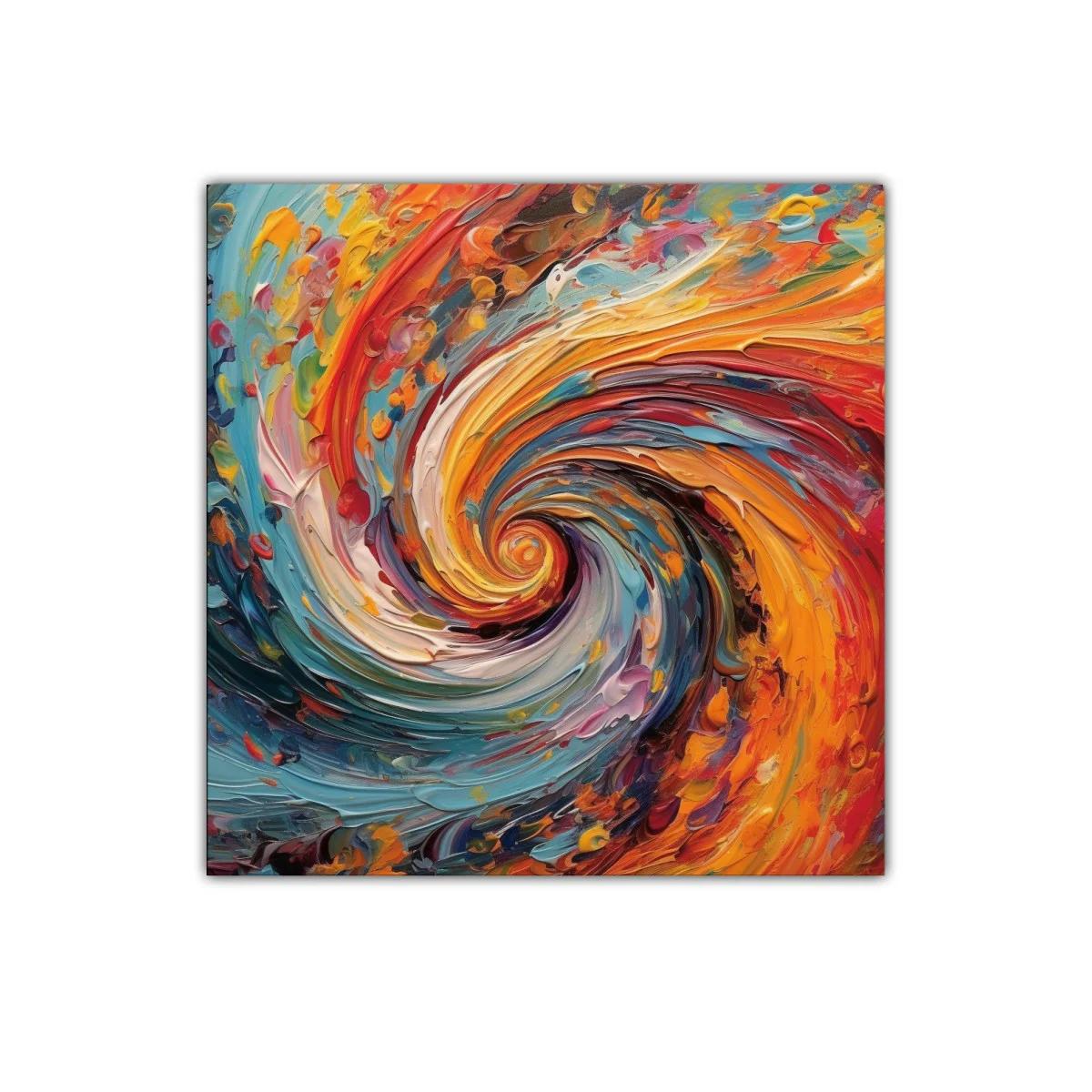 Espiral vibrante de colores en movimiento dinámico