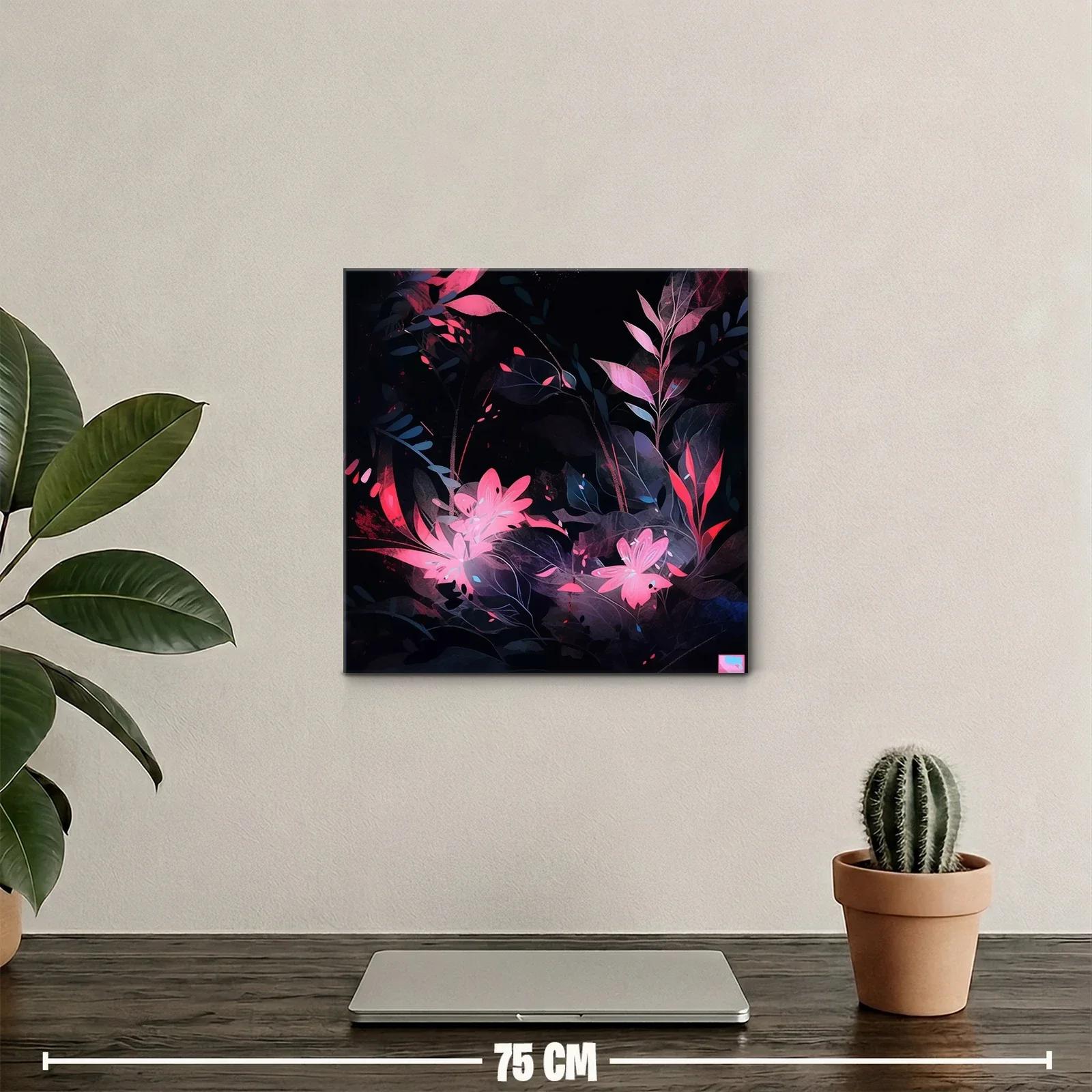 Composición Floral en Tonos Oscuros con Destellos Rosados — miniatura 2