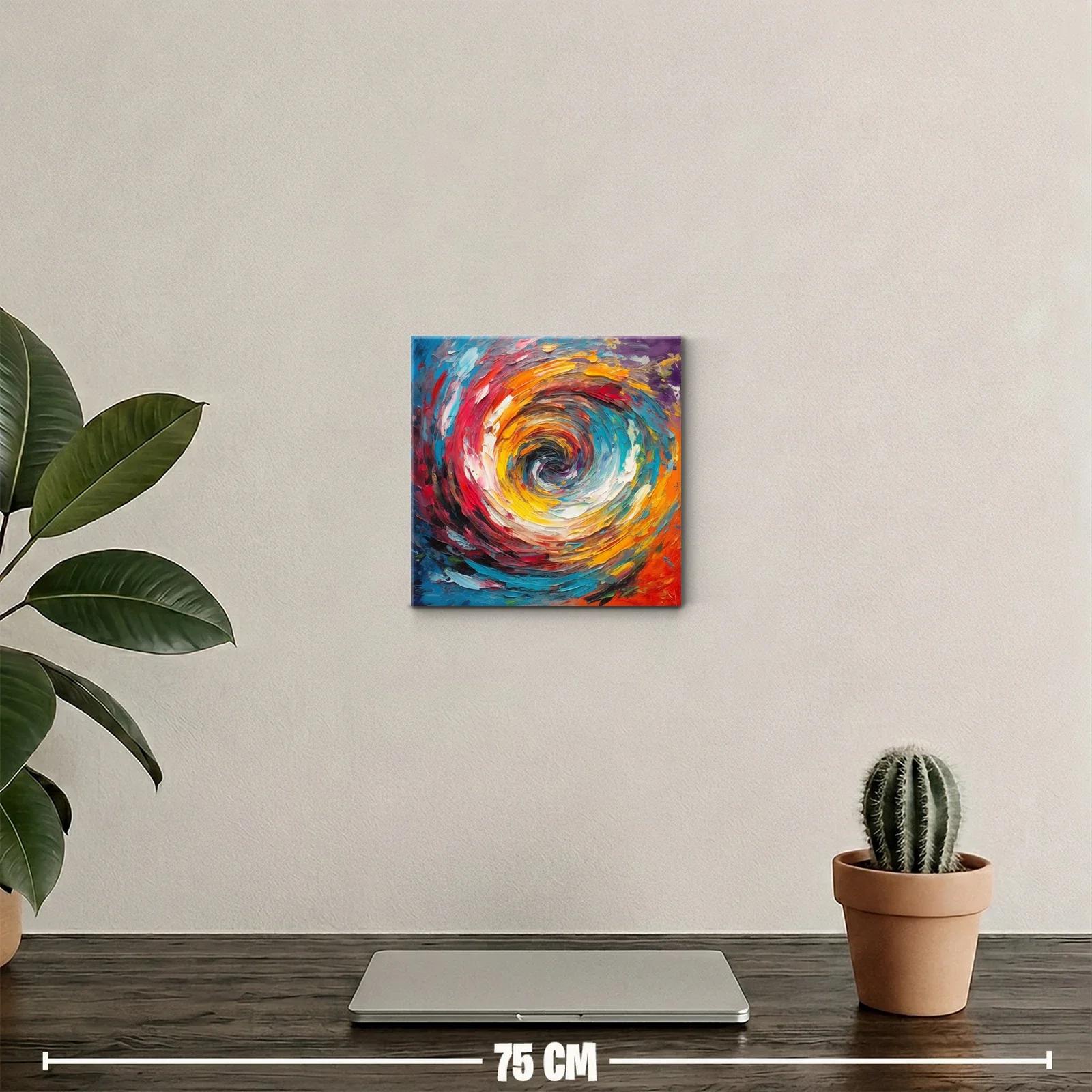 Cuadro vibrante con espiral de colores intensos — miniatura 2