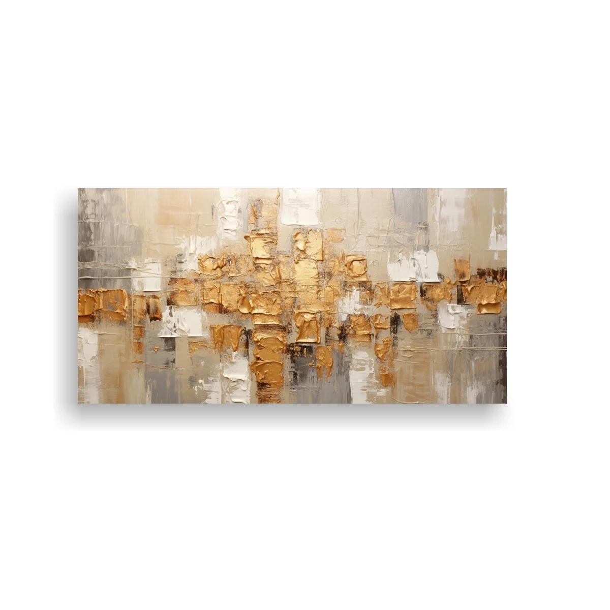 Cuadro abstracto de bloques superpuestos con textura rugosa
