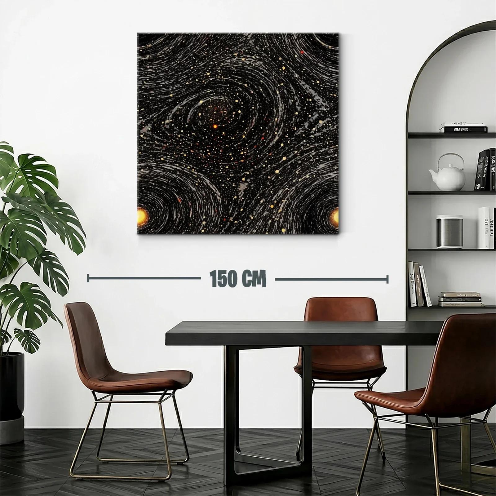 Abstracción cósmica con espirales y destellos estelares — miniatura 2