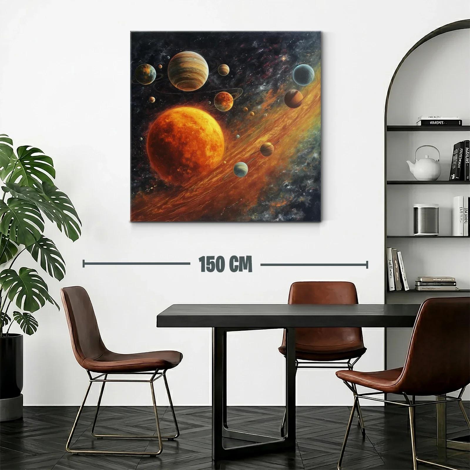 Cuadro del Sistema Solar en tonos cálidos y oscuros — miniatura 2