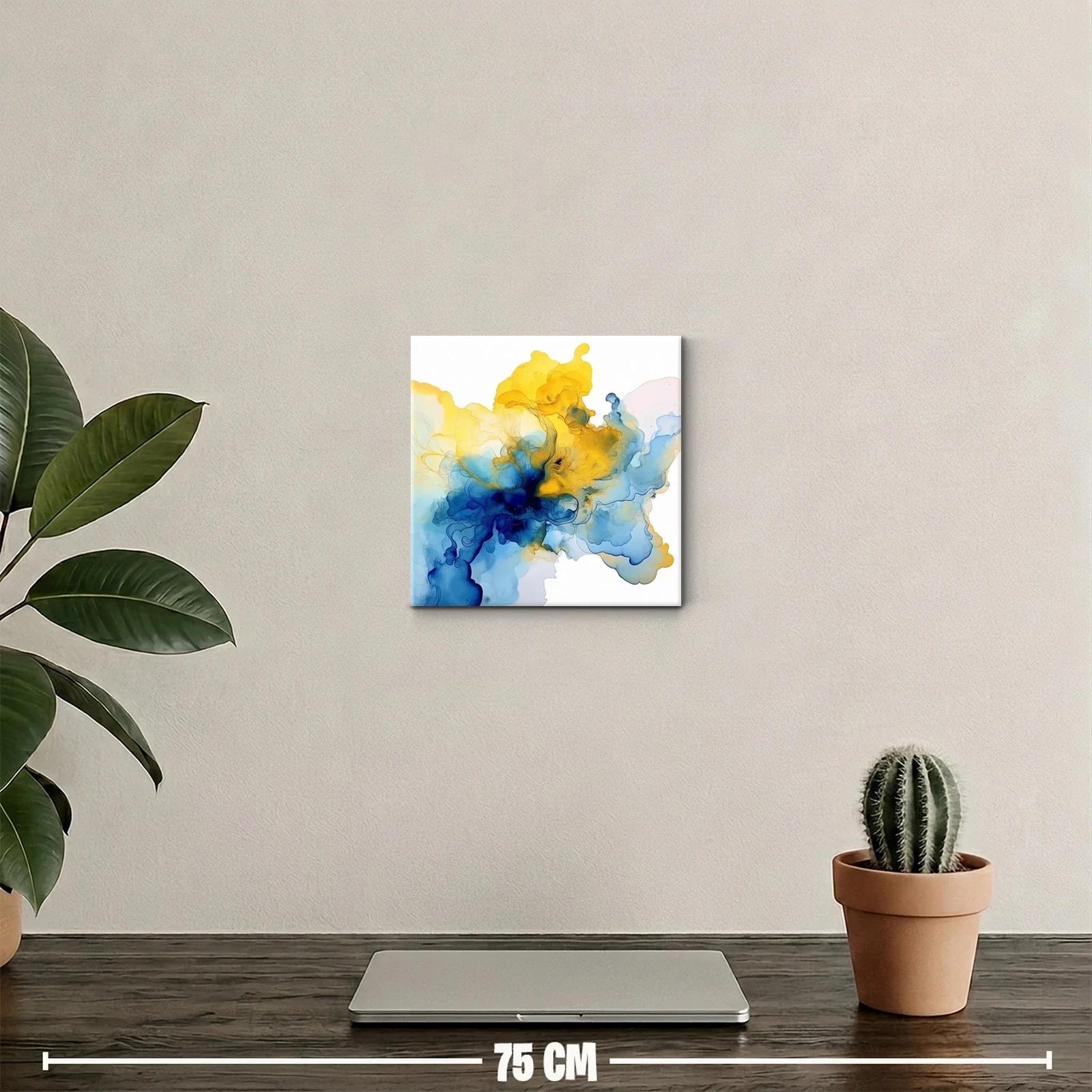 Explosión de colores vibrantes en azul y amarillo — miniatura 2