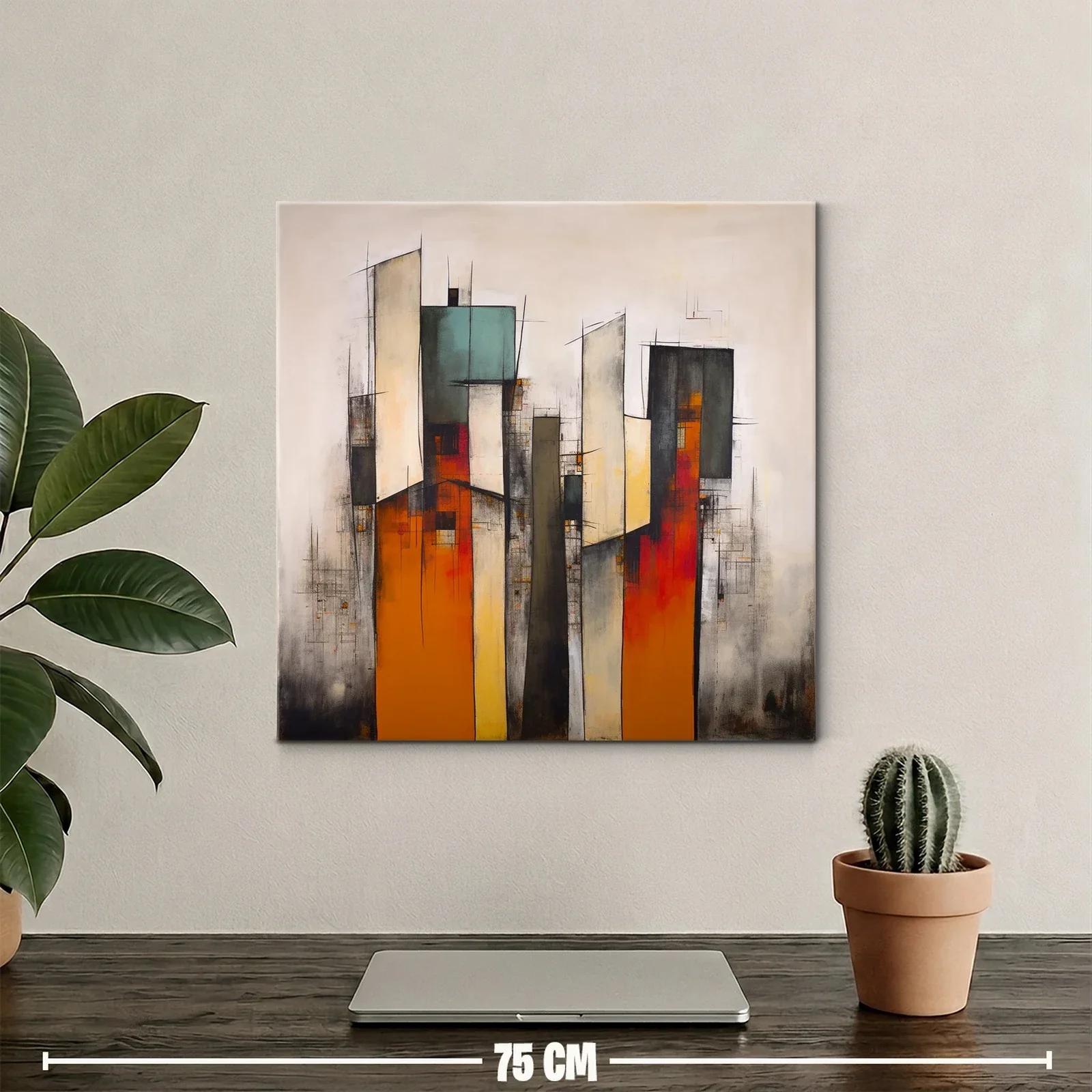 Composición abstracta con formas geométricas y tonos cálidos — miniatura 2