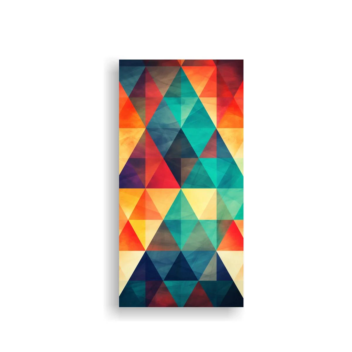 Cuadro patrón triangular abstracto con efecto mosaico