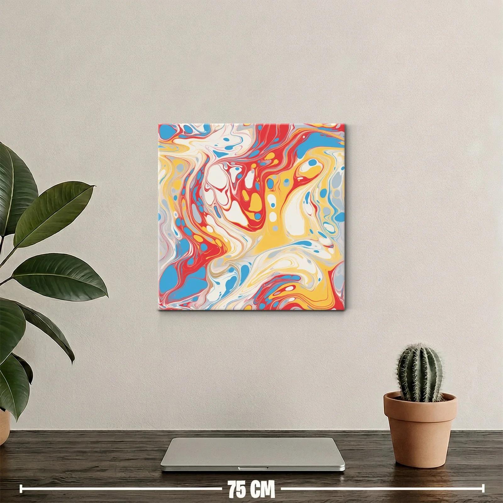 Diseño vibrante con remolinos en tonos rojo azul y amarillo — miniatura 2