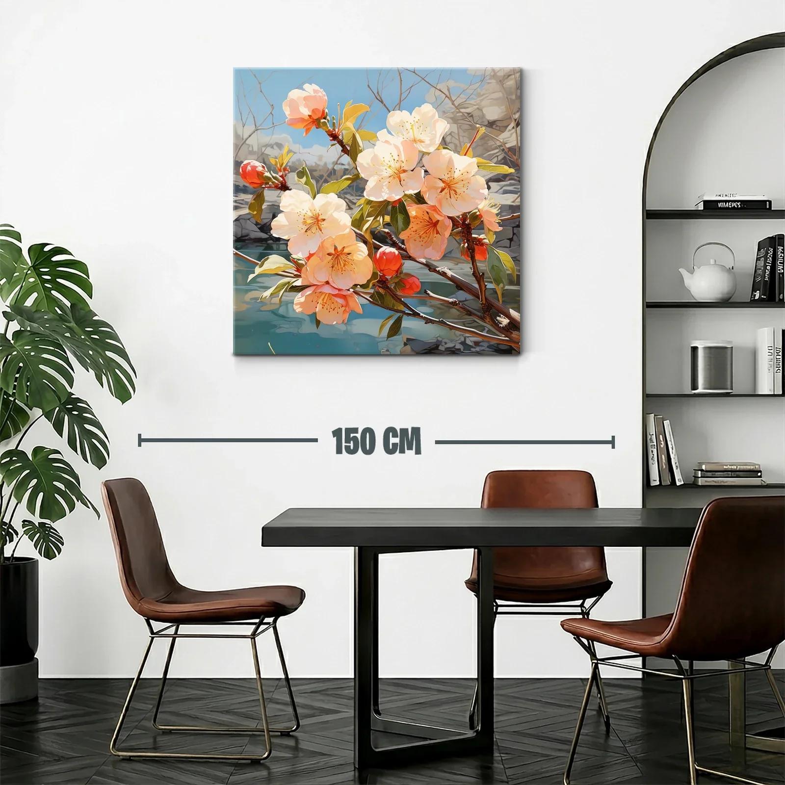 Ramo de flores delicadas en tonos cálidos y fondo natural — miniatura 2