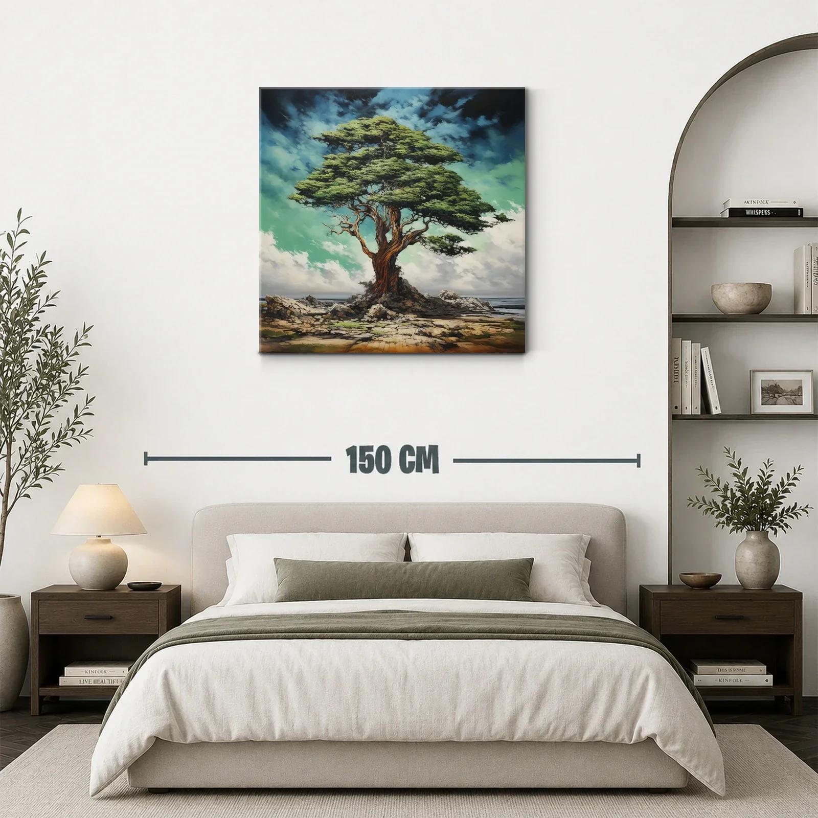 Impresionante árbol solitario en paisaje costero natural — miniatura 3