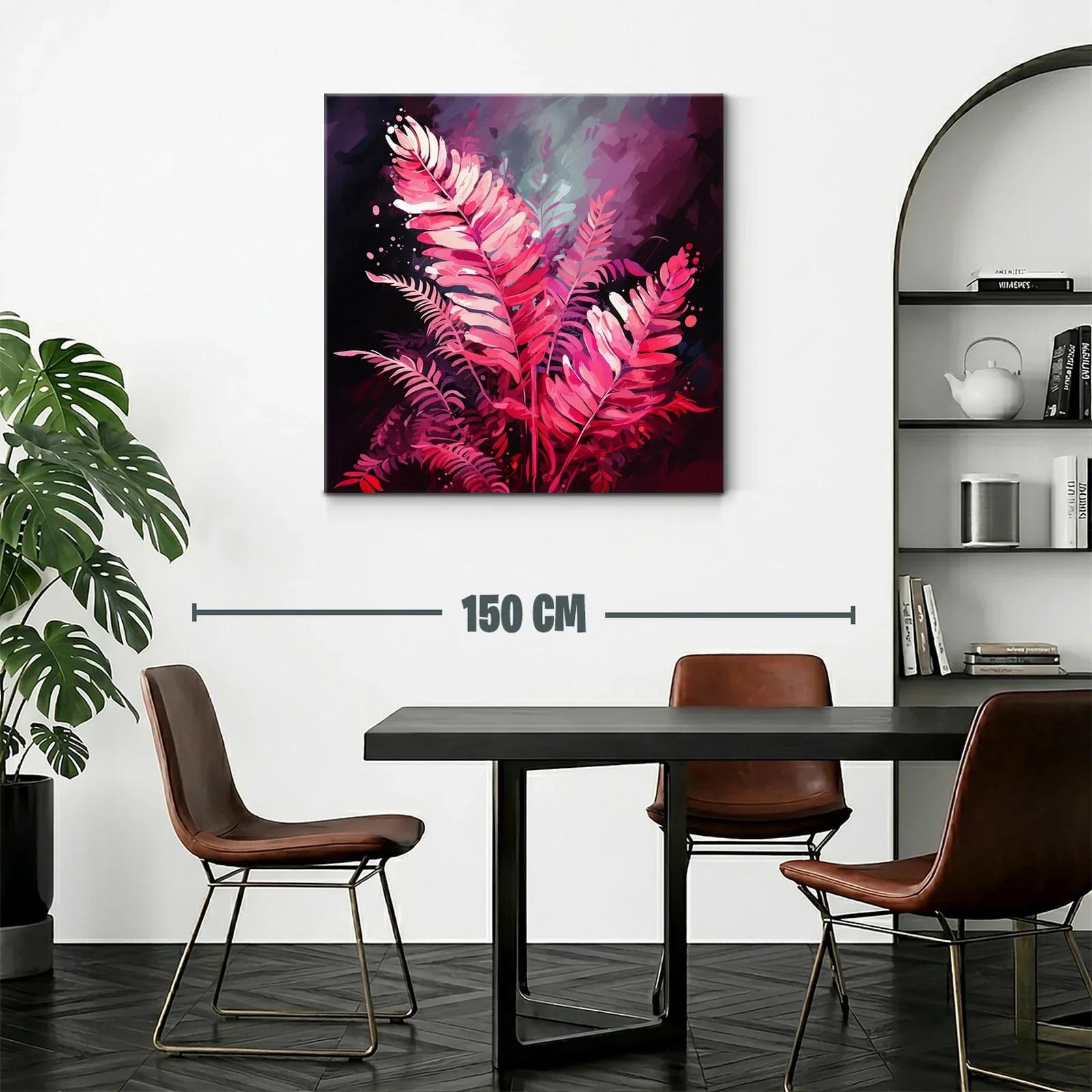 Elegancia vibrante con hojas en tonos rosa y fucsia — miniatura 2
