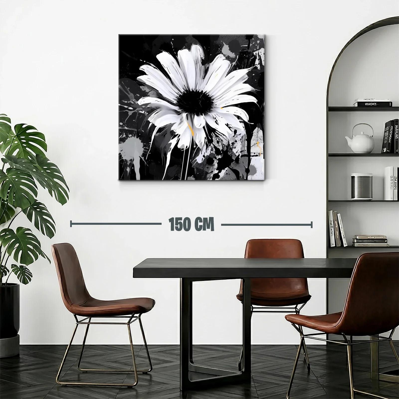 Flor blanca vibrante sobre fondo oscuro abstracto — miniatura 2