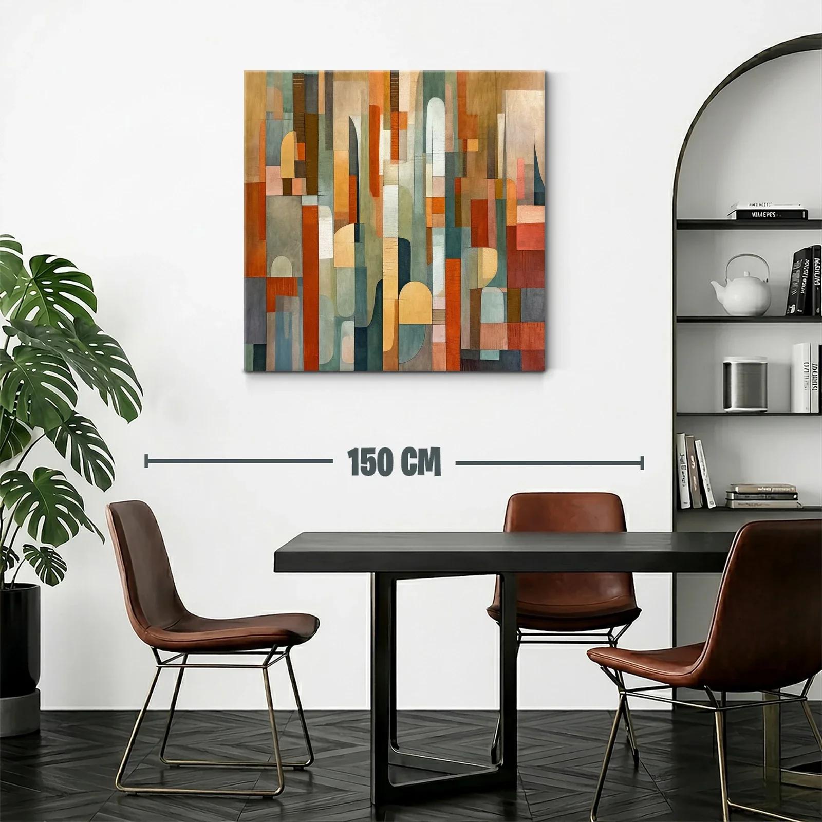 Composición abstracta con formas geométricas y tonos cálidos — miniatura 2