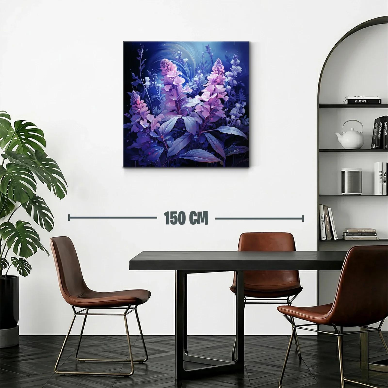 Elegancia floral en tonos malva y azul profundo — miniatura 2