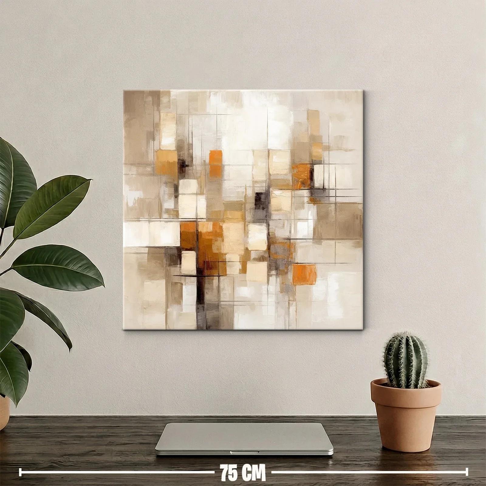 Composición abstracta cálida con formas geométricas — miniatura 2