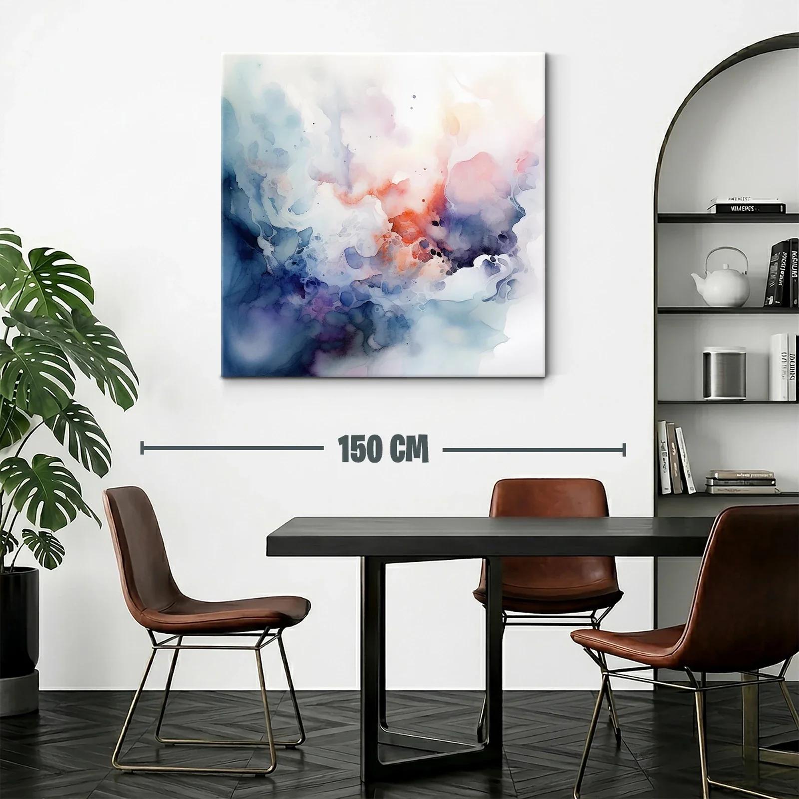 Cuadro abstracto con tonos suaves y vibrantes — miniatura 2