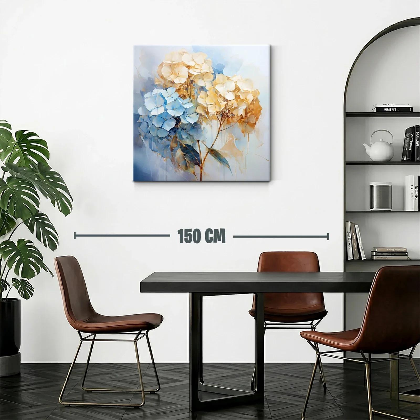 Ramo delicado de hortensias en tonos azules y beige — miniatura 2