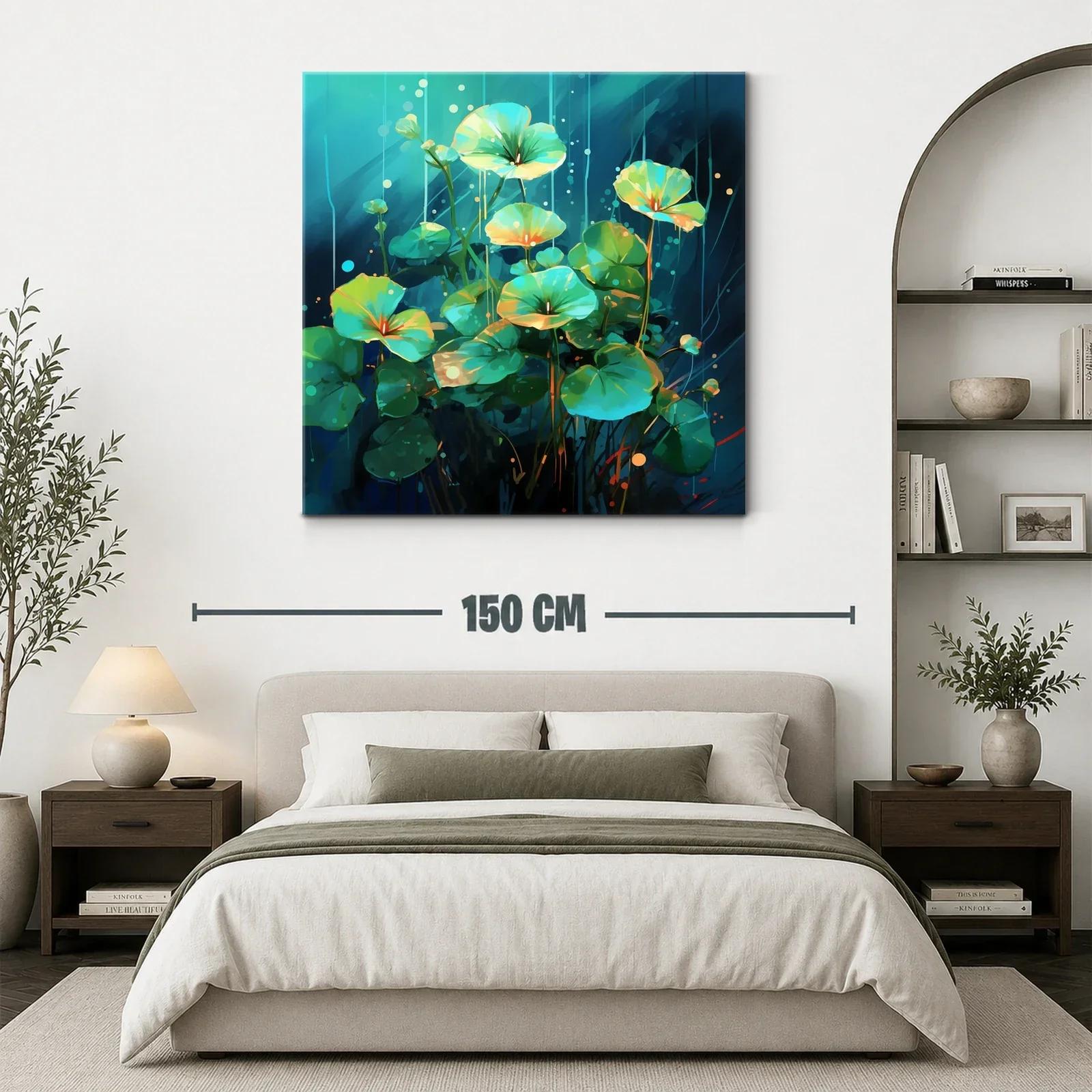 Elegancia natural con flores en tonos azul y verde — miniatura 3