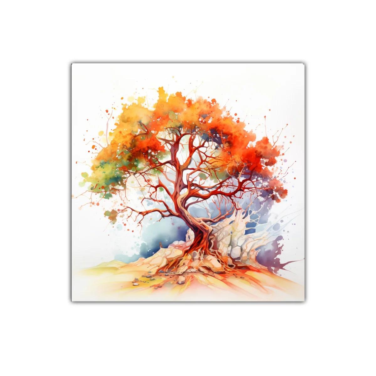 Árbol colorido con tonos cálidos y vibrantes — imagen principal