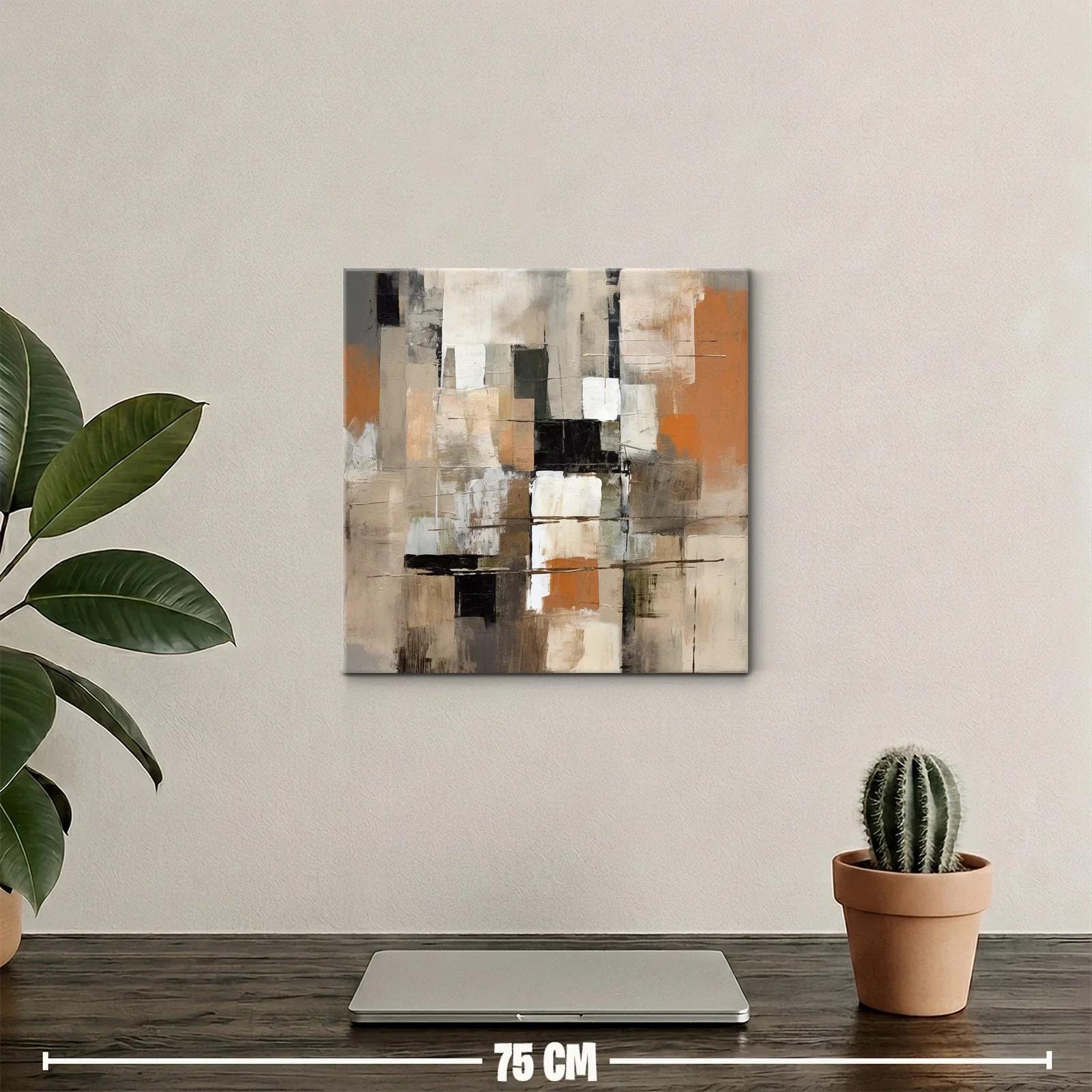 Composición abstracta en tonos cálidos y neutros — miniatura 2