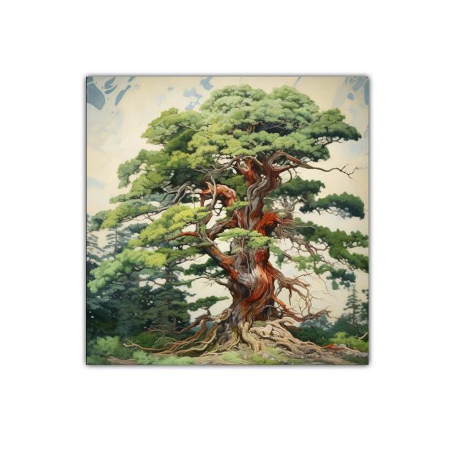 Majestuoso árbol con ramas retorcidas y follaje verde