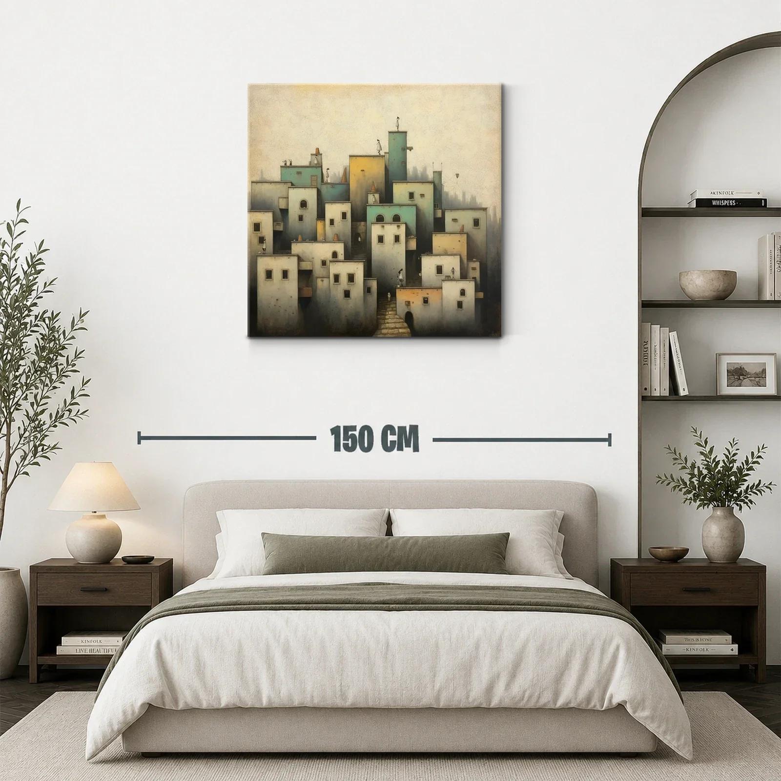 Ciudad Onírica con Figuras Silenciosas y Arquitectura Suave — miniatura 3