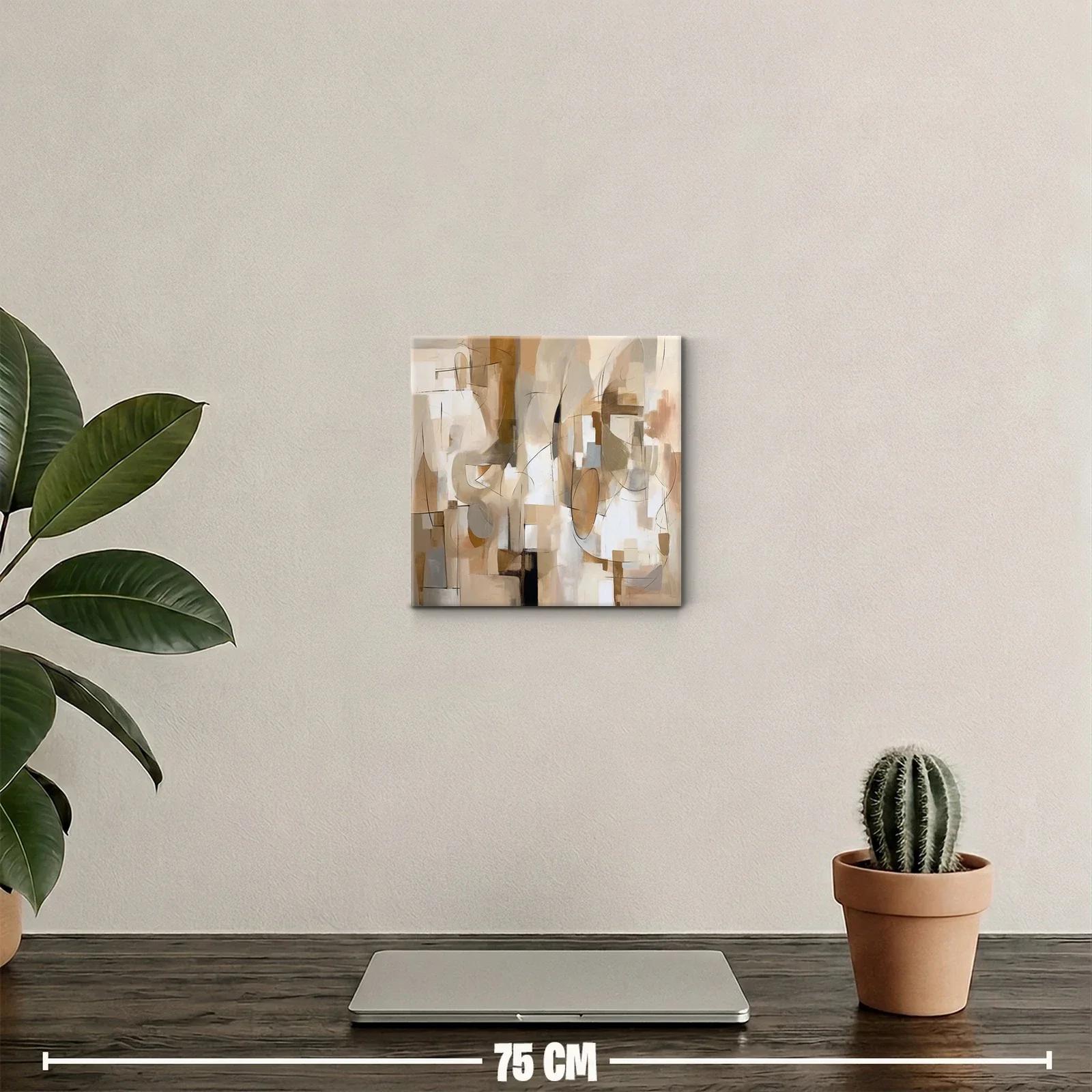 Composición abstracta en tonos cálidos y neutros — miniatura 2