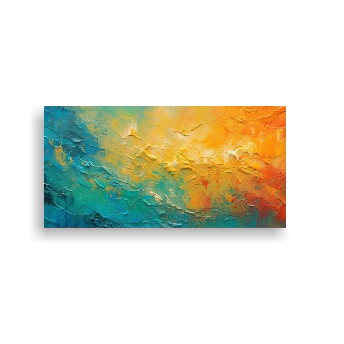Cuadro paisaje abstracto con horizonte luminoso