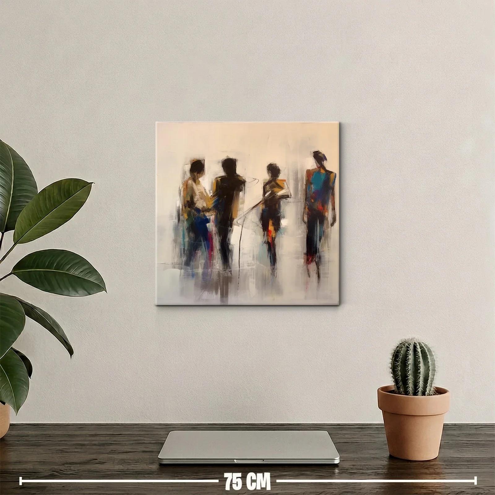 Composición abstracta de figuras humanas en movimiento — miniatura 2