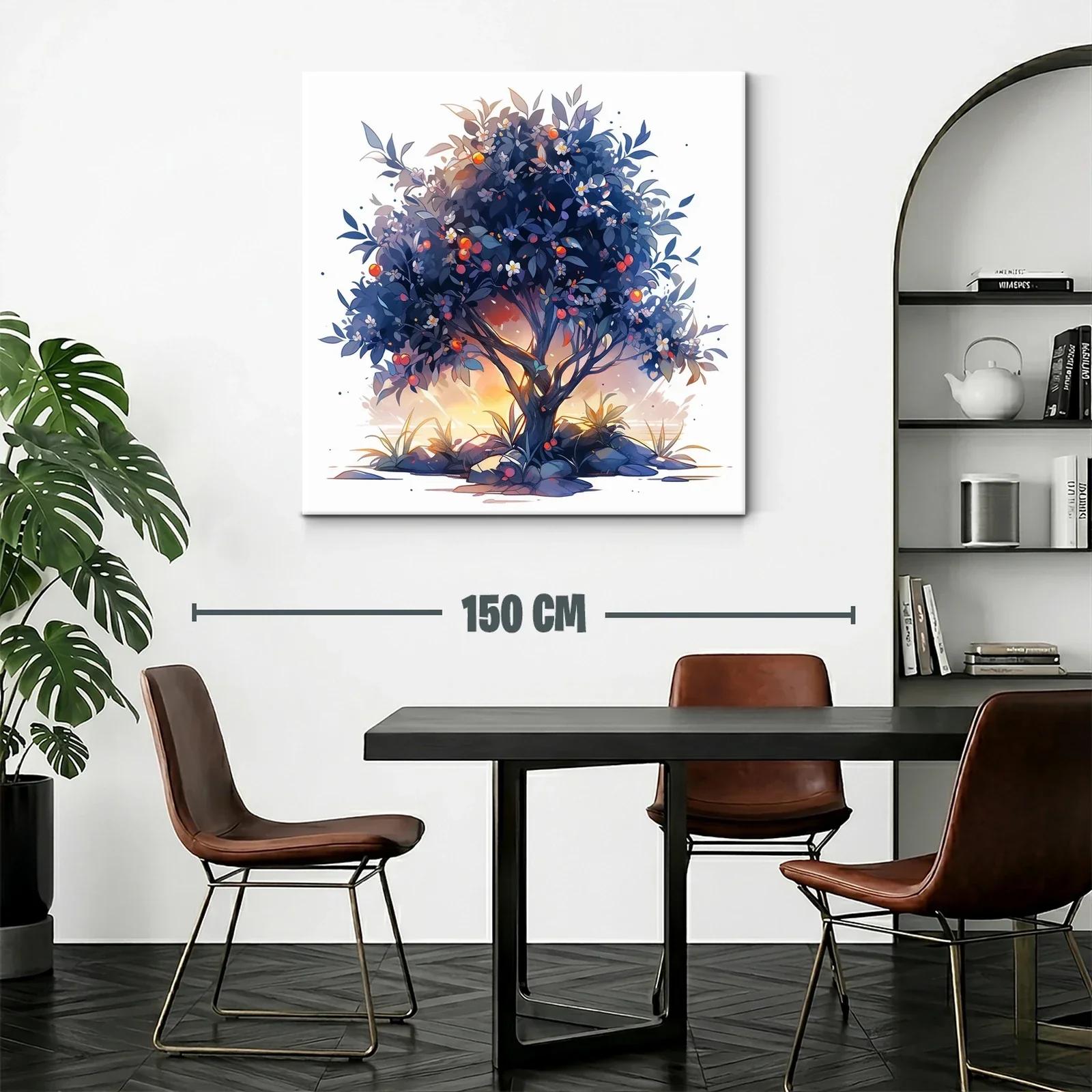 Árbol frutal con tonos cálidos y detalles delicados — miniatura 2