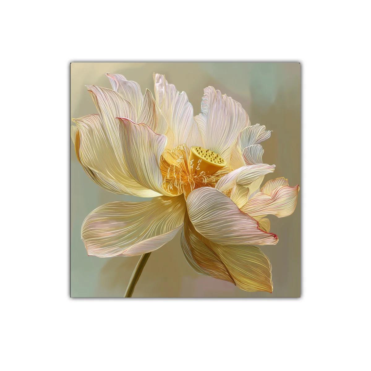 Flor delicada en tonos beige y dorados para decoración elegante — imagen principal