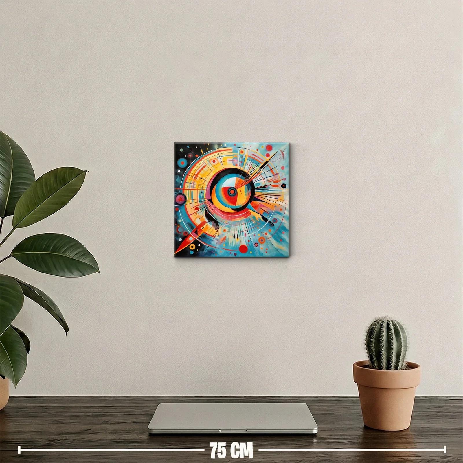 Cuadro abstracto con explosión vibrante de colores vivos — miniatura 2