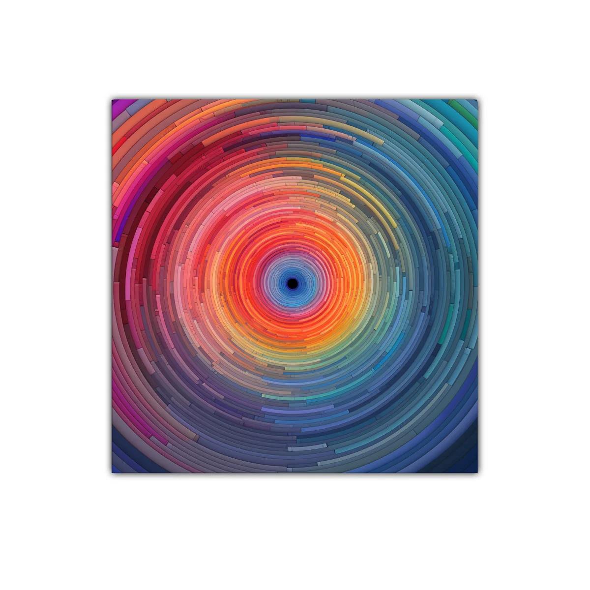 Composición circular vibrante con paleta multicolor intensa — miniatura 1