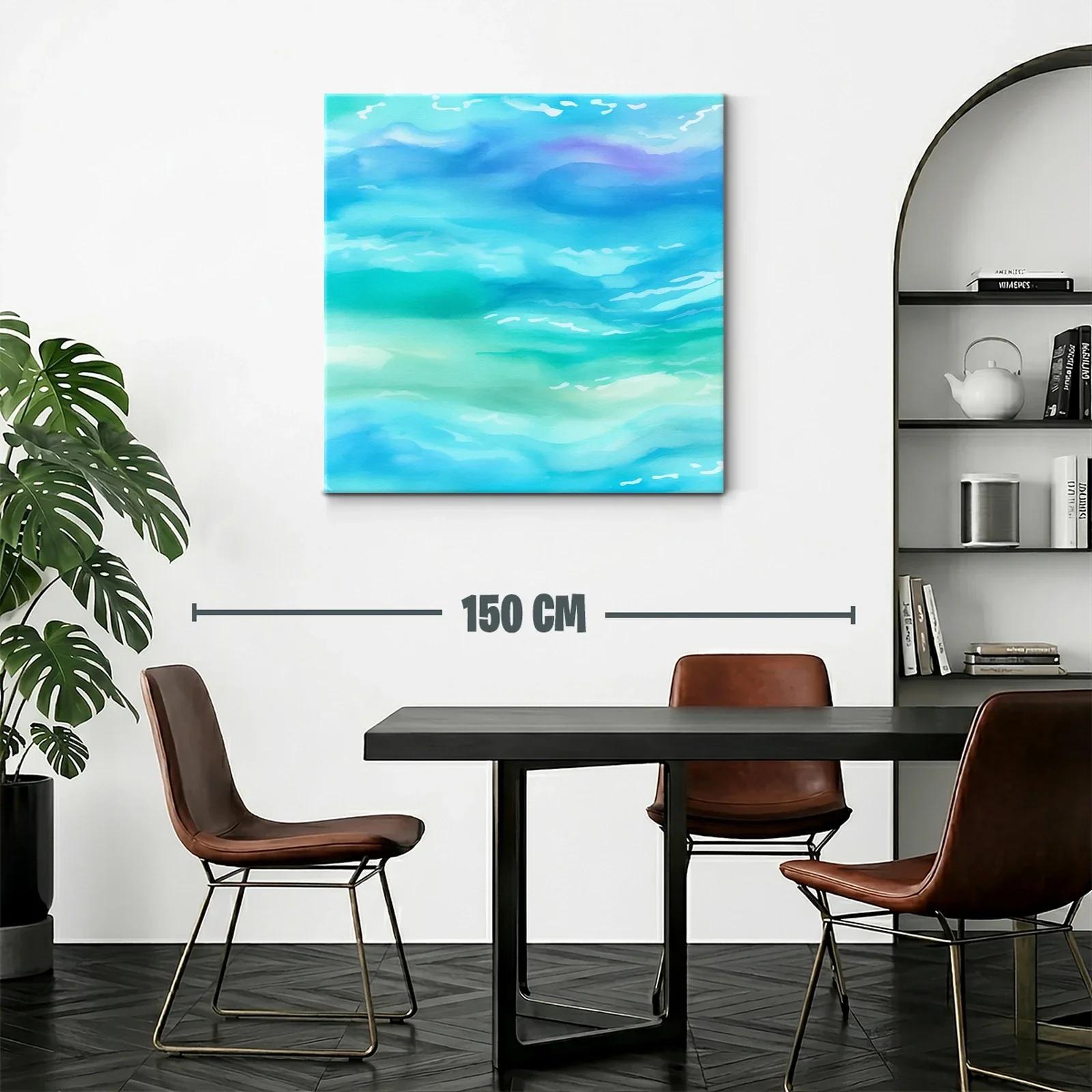 Escena Abstracta en Tonos Suaves de Azul y Verde — miniatura 2