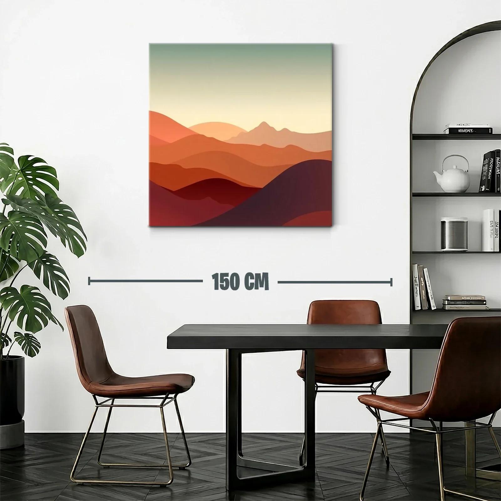 Paisaje abstracto de montañas en tonos cálidos — miniatura 2