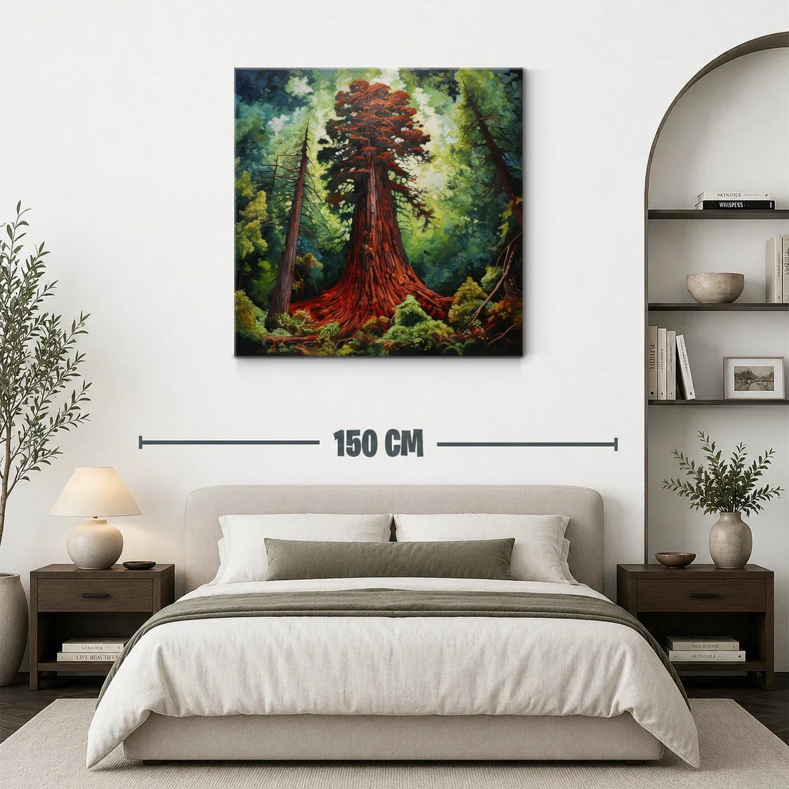 Árbol milenario con tonos cálidos y vibrantes en bosque — miniatura 3