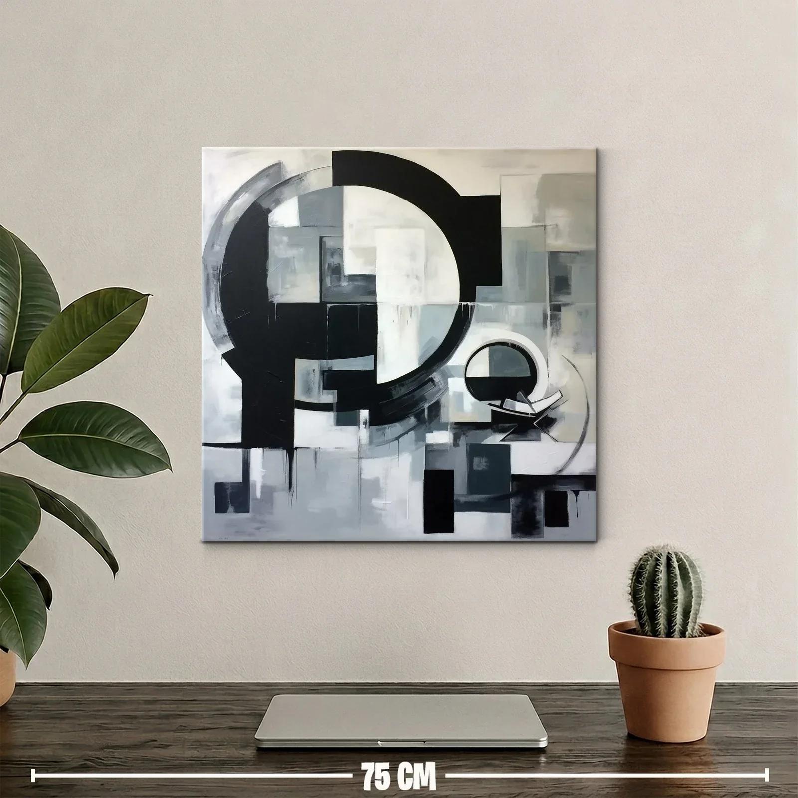 Composición abstracta con círculos y tonos neutros — miniatura 2