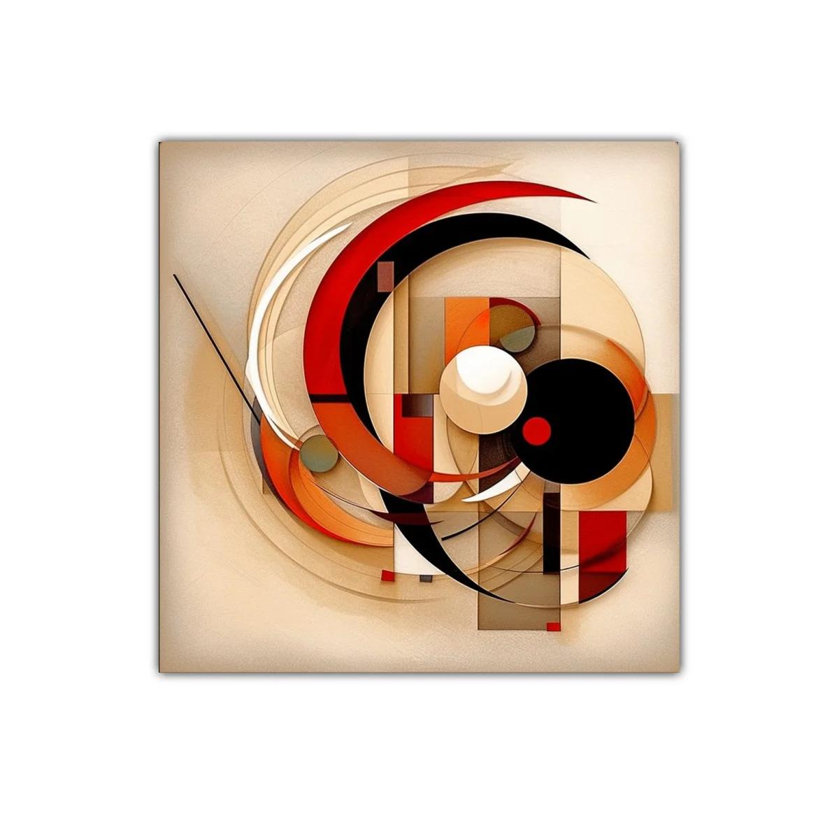 Composición abstracta en tonos cálidos y rojos vibrantes — imagen principal