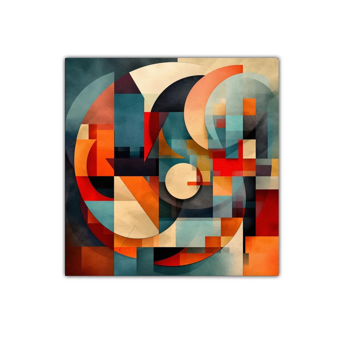 Composición abstracta con formas geométricas y colores vibrantes — imagen principal